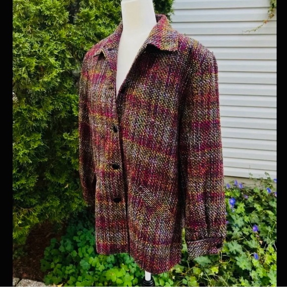 Jacket or shirt, oversized or not, colourful weaved textile - Picture 9 of 14